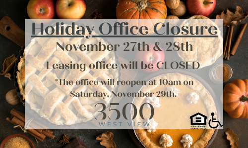 Holiday Office Closure