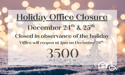 Holiday Office Closure
